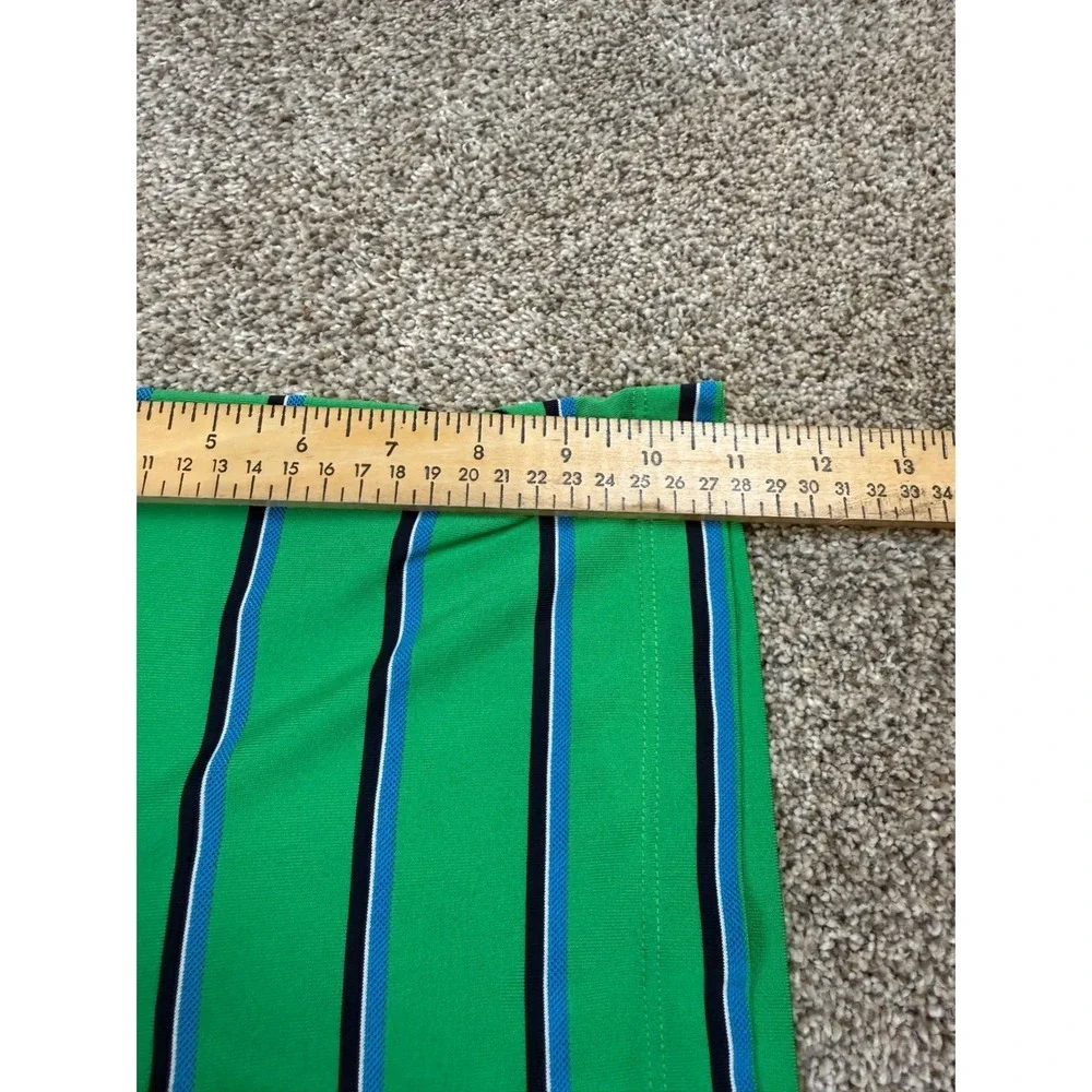 Nike Golf Dri-FIT Polo Shirt Mens XXL Green Striped Short Sleeve Performance Tee